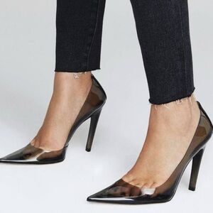 Good American Women’s Shoes Cinder F*cking Rella Light Smoke Heels